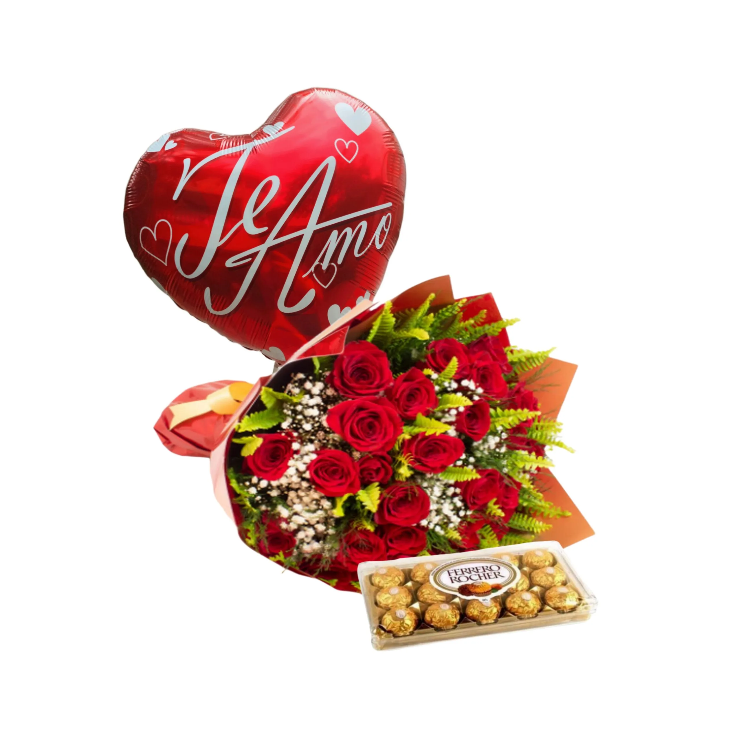 Mega Surpresa Rom�ntica com Flores, Chocolate e Bal�o
