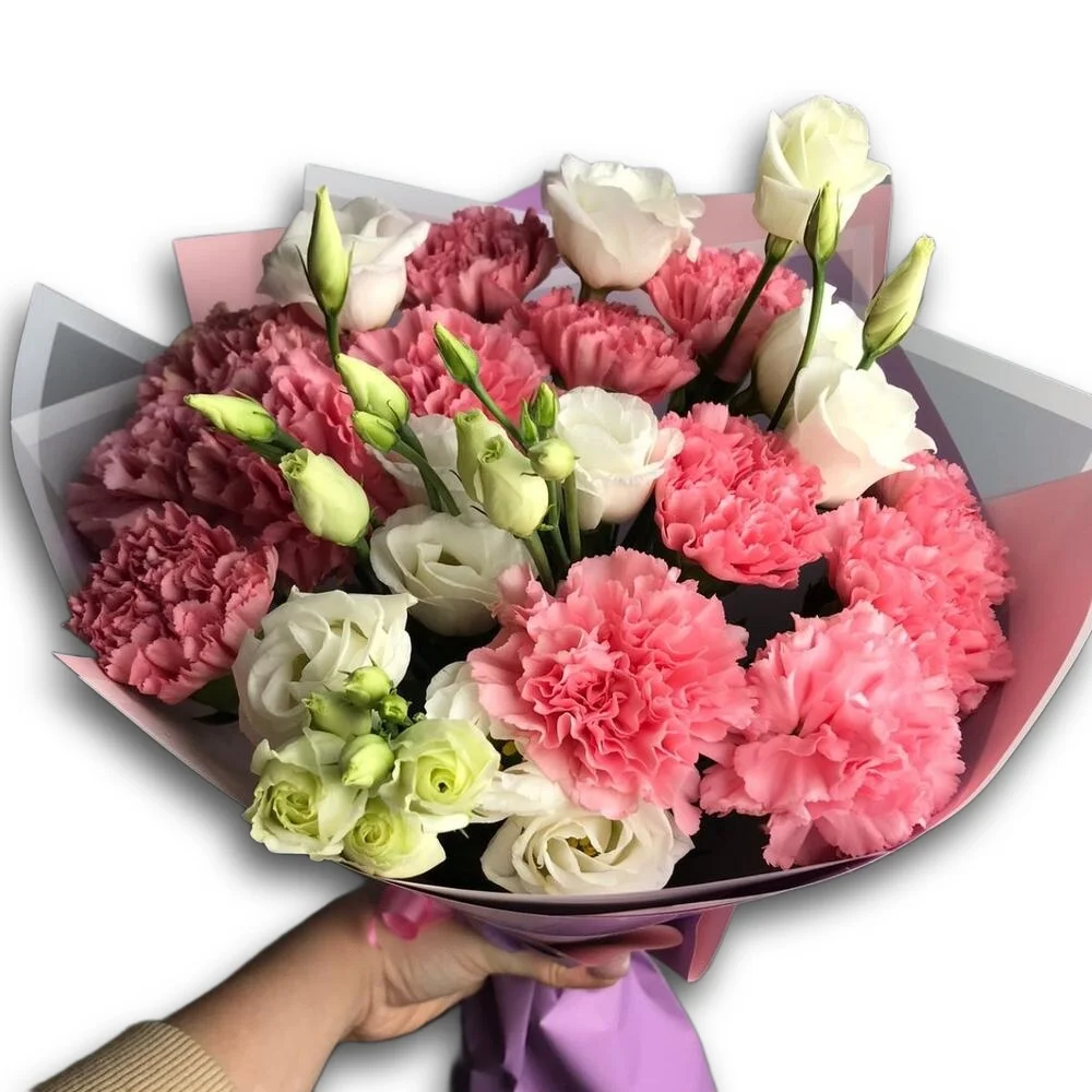 Luxuoso Buqu� de Cravos e Lisianthus 