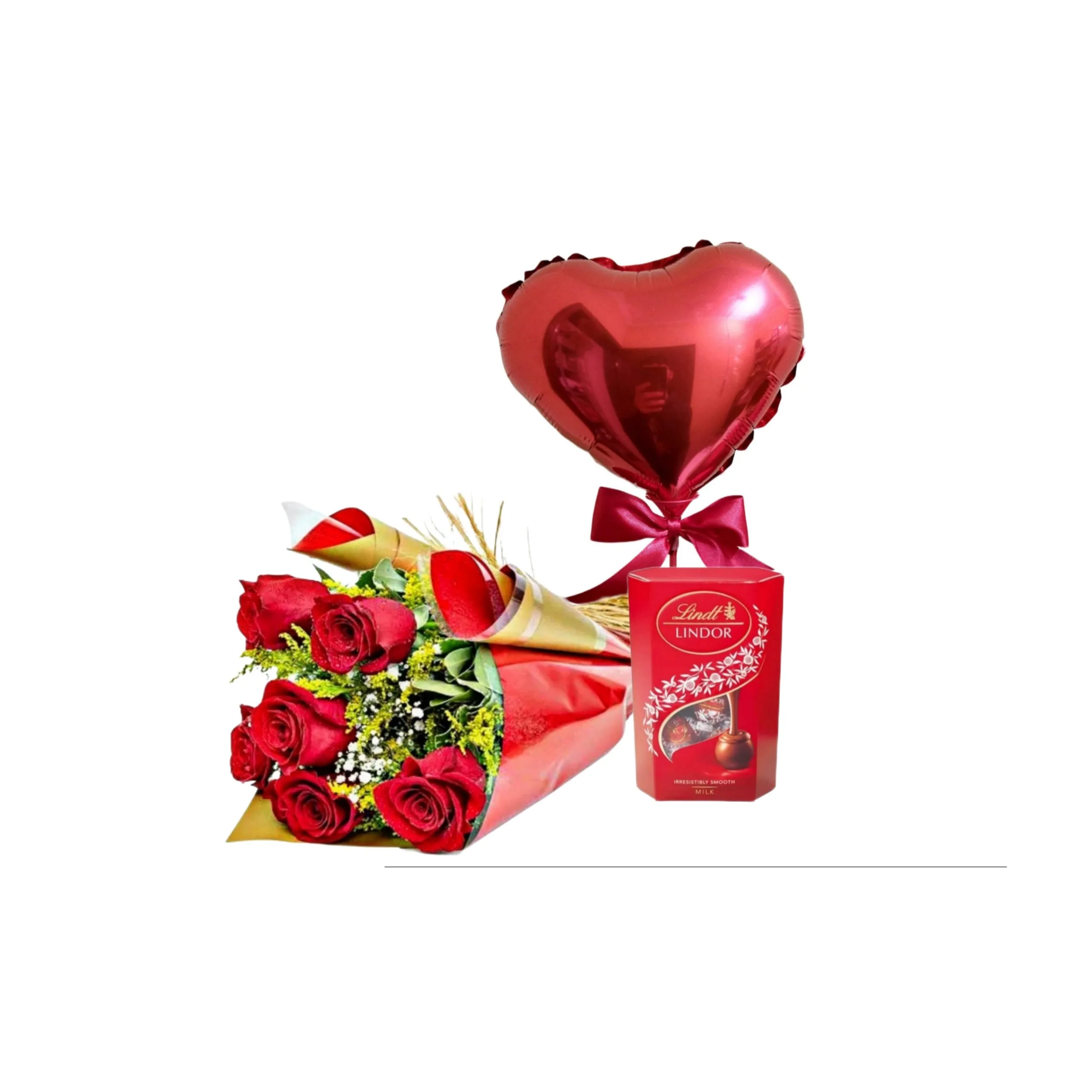 Surpresa Rom�ntica com Rosas e Lindt