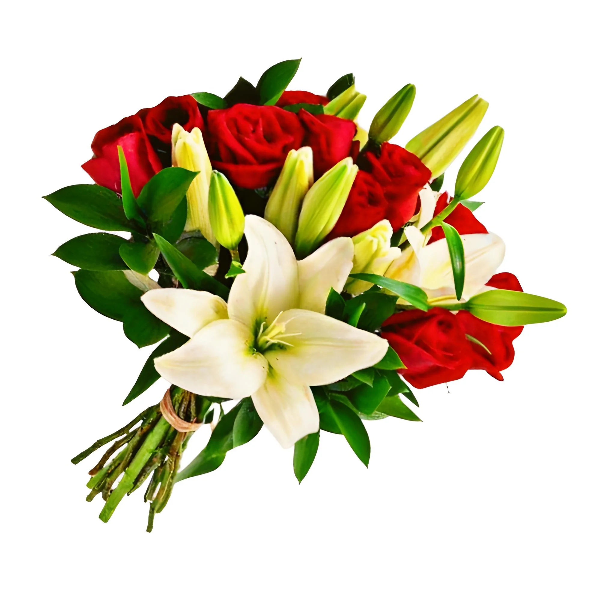 Buqu� de Rosas Vermelhas com L�rio